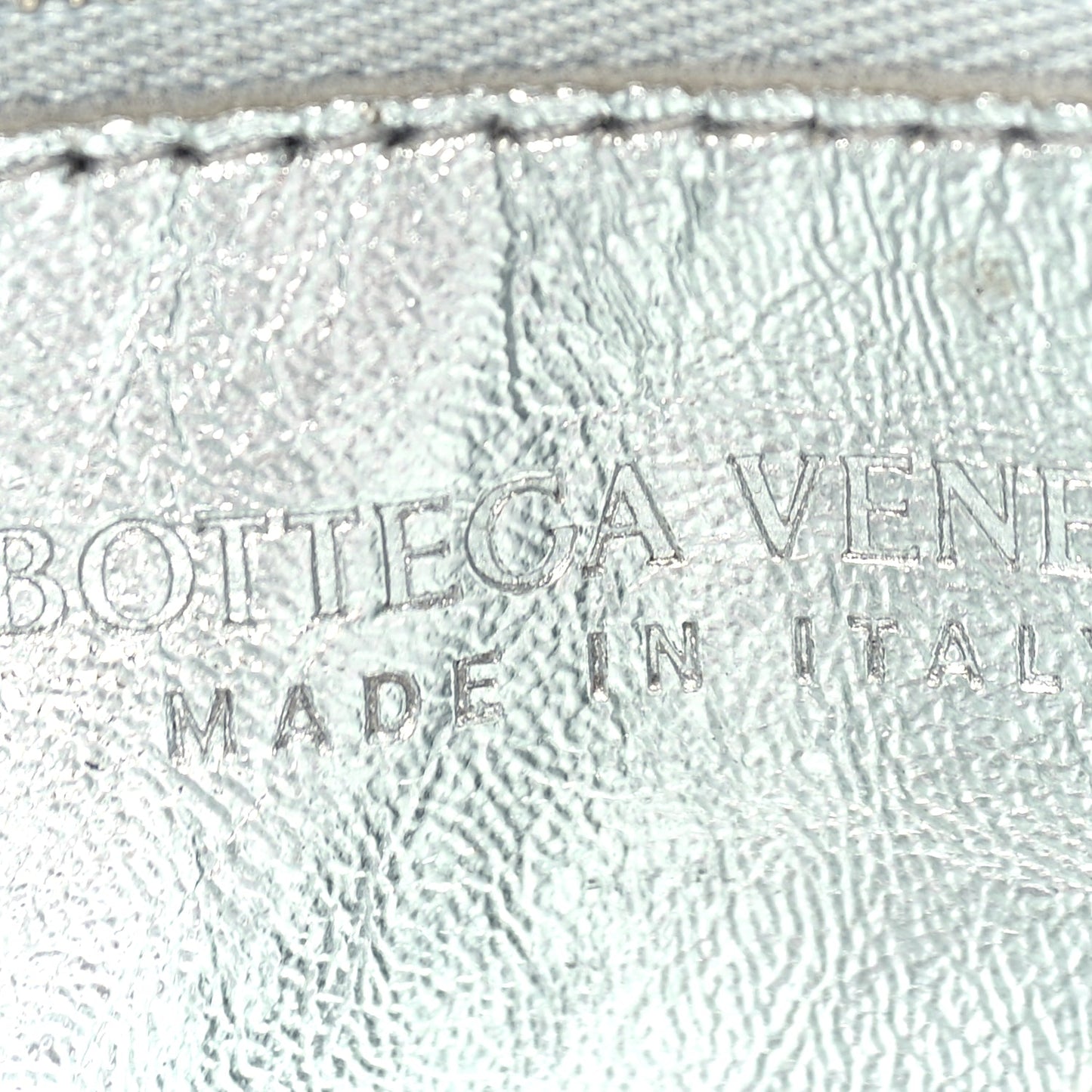Bottega Veneta Metallic Lambskin Maxi Intrecciato Cassette Crossbody Bag  Silver