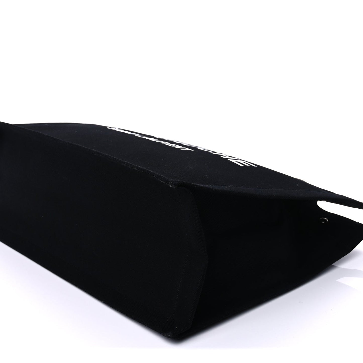Saint Laurent Linen Calfskin Rive Gauche Tote Black