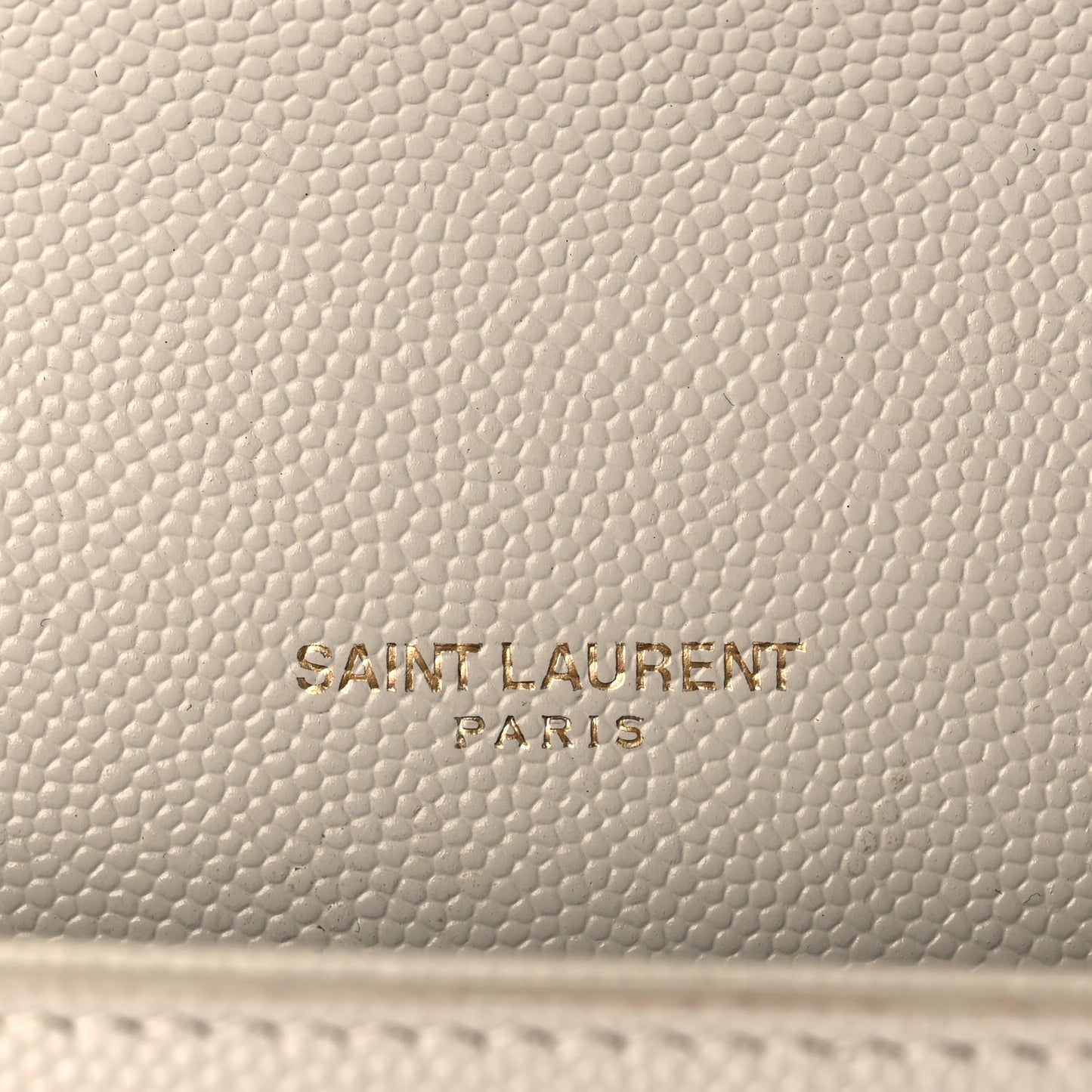 Saint Laurent Grain De Poudre Calfskin Medium Classic Monogram Kate Tassel Satchel Crema Soft