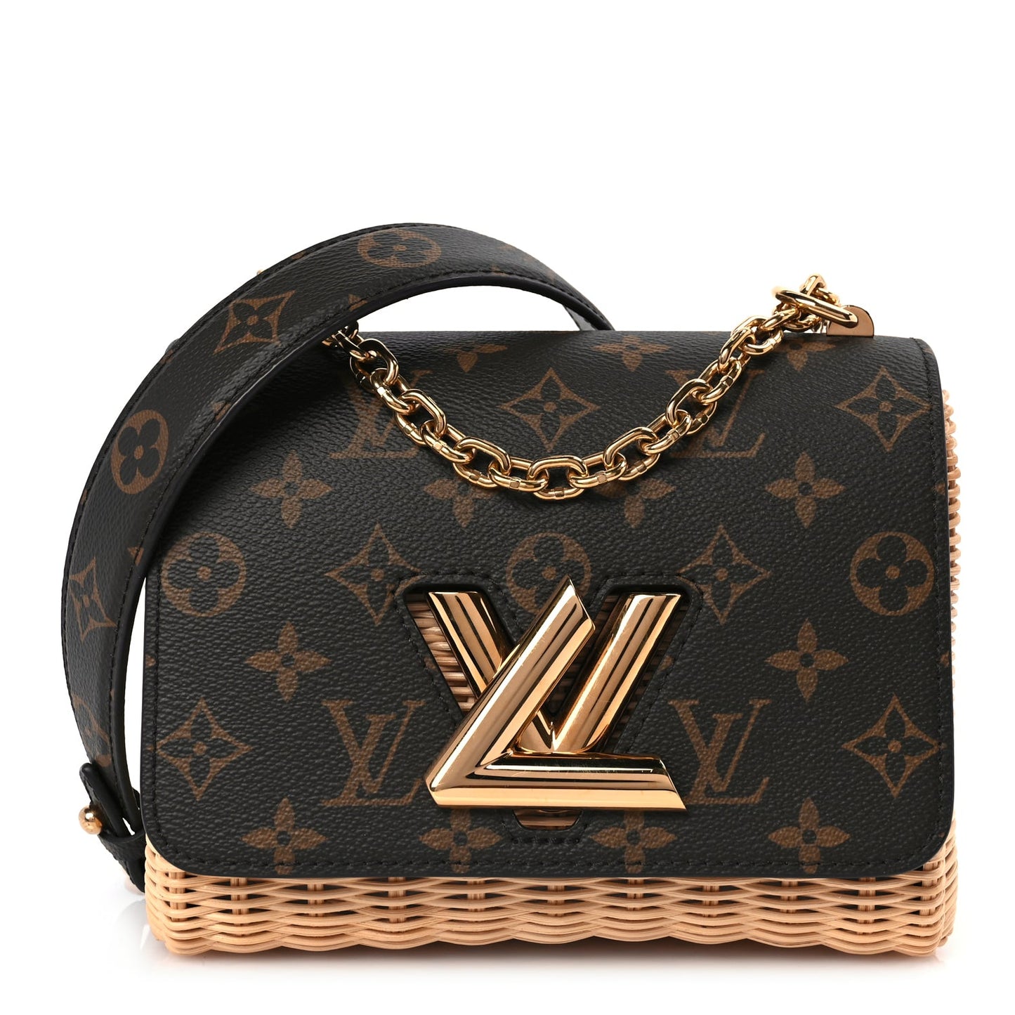 Louis Vuitton Monogram Wicker Twist Shoulder Bag PM