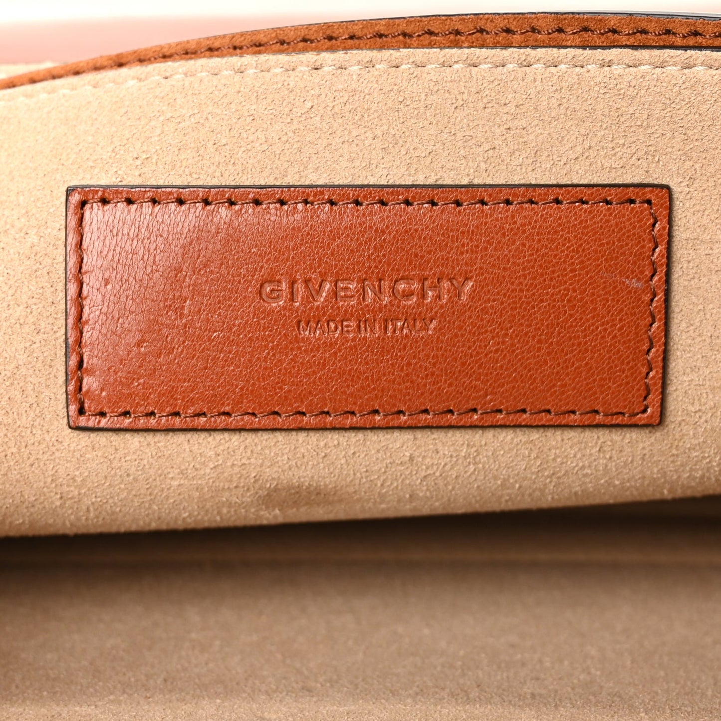 Givenchy Goatskin Suede Medium GV3 Shoulder Bag  Chestnut