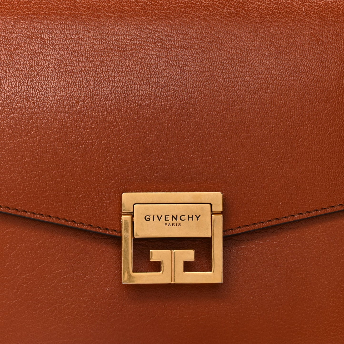 Givenchy Goatskin Suede Medium GV3 Shoulder Bag  Chestnut