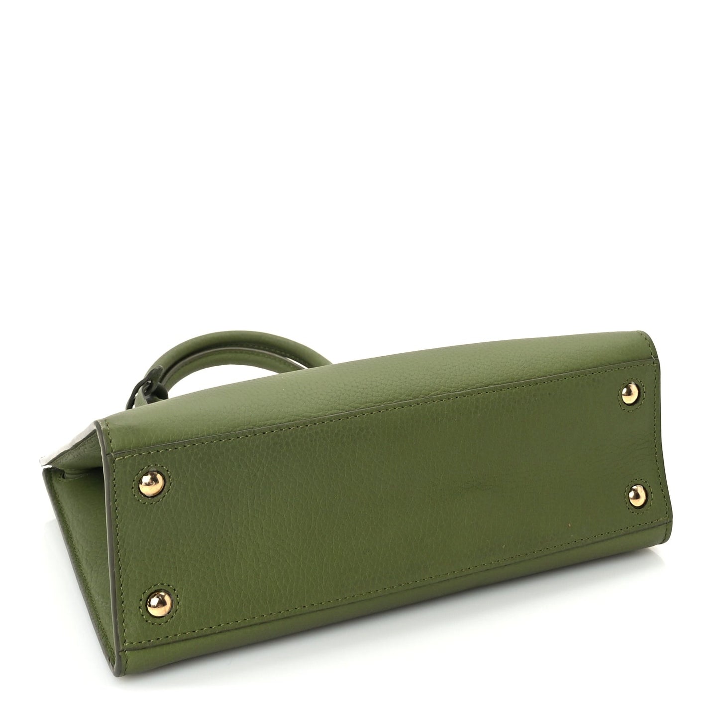 Burberry Grained Calfskin Mini Frances Tote Spruce Green