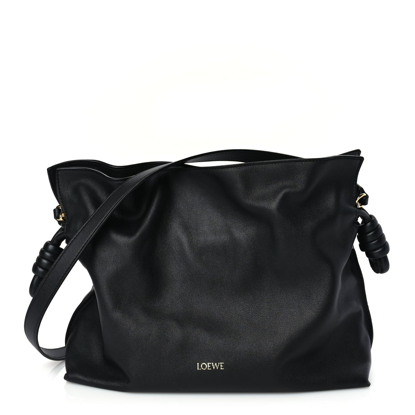 Loewe Nappa Medium Flamenco Knot Bag Black