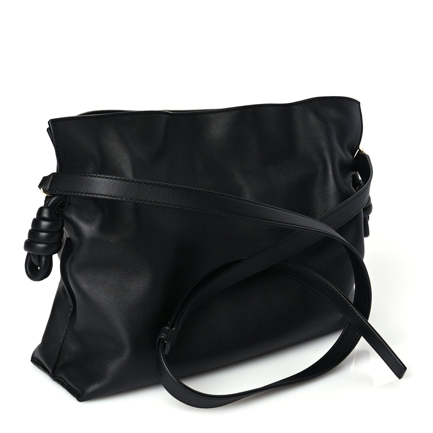 Loewe Nappa Medium Flamenco Knot Bag Black