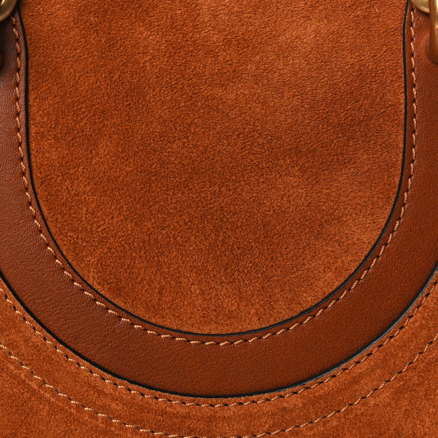 Chloe Suede Calfskin Small Pixie Bag Saffron Red