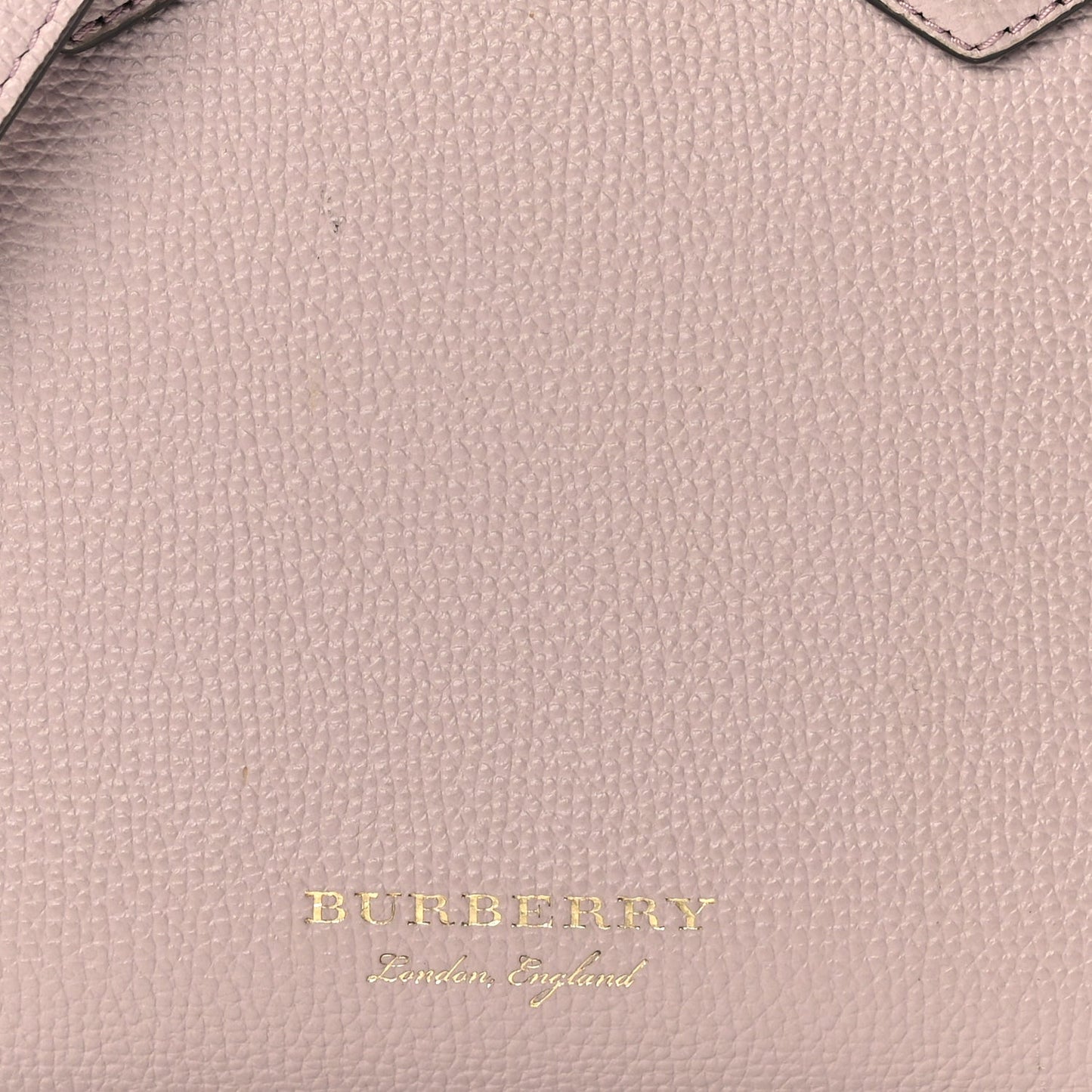 Burberry Derby Calfskin House Check Small Banner Tote Pale Orchid