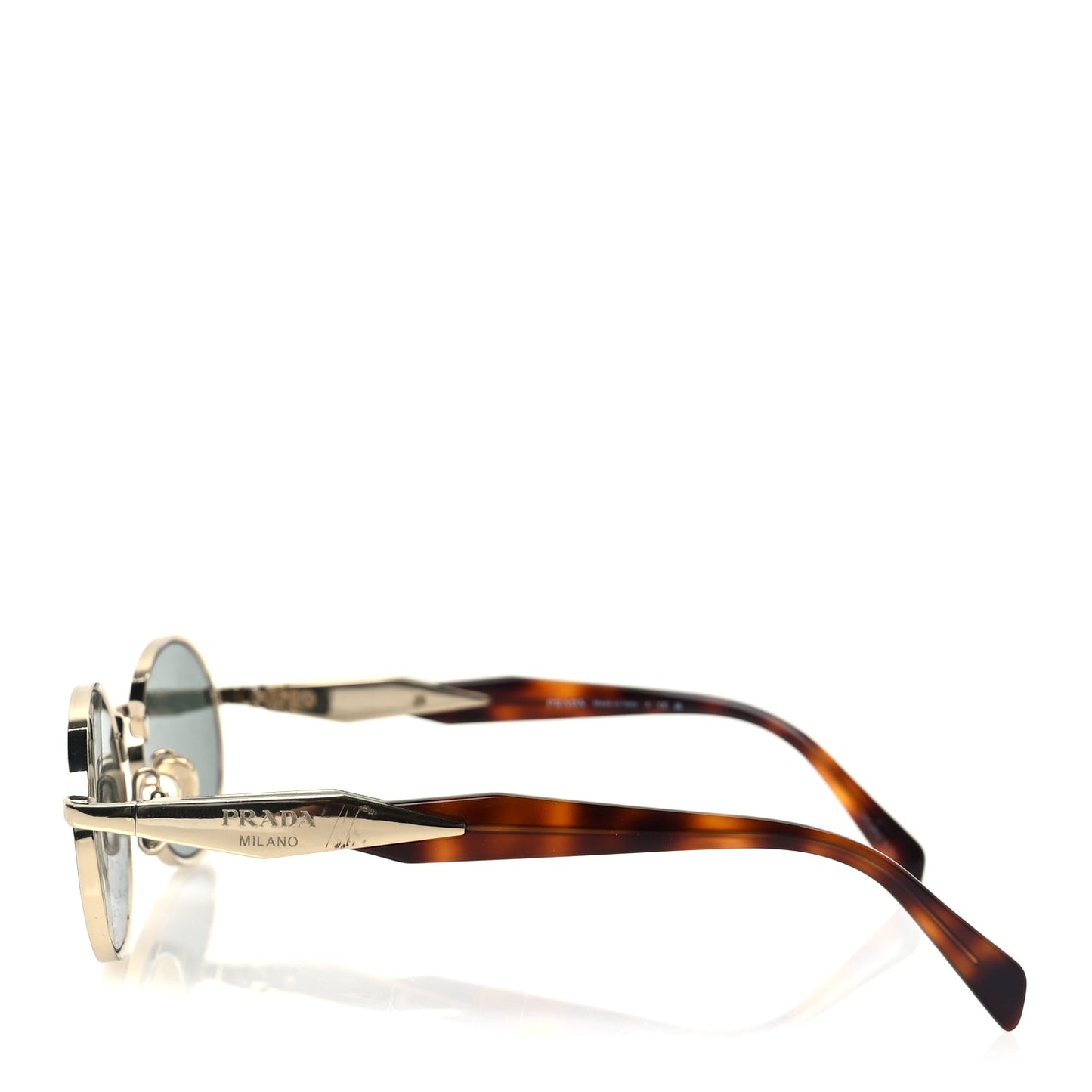 Prada Metal Logo Sunglasses SPR 65ZS Gold