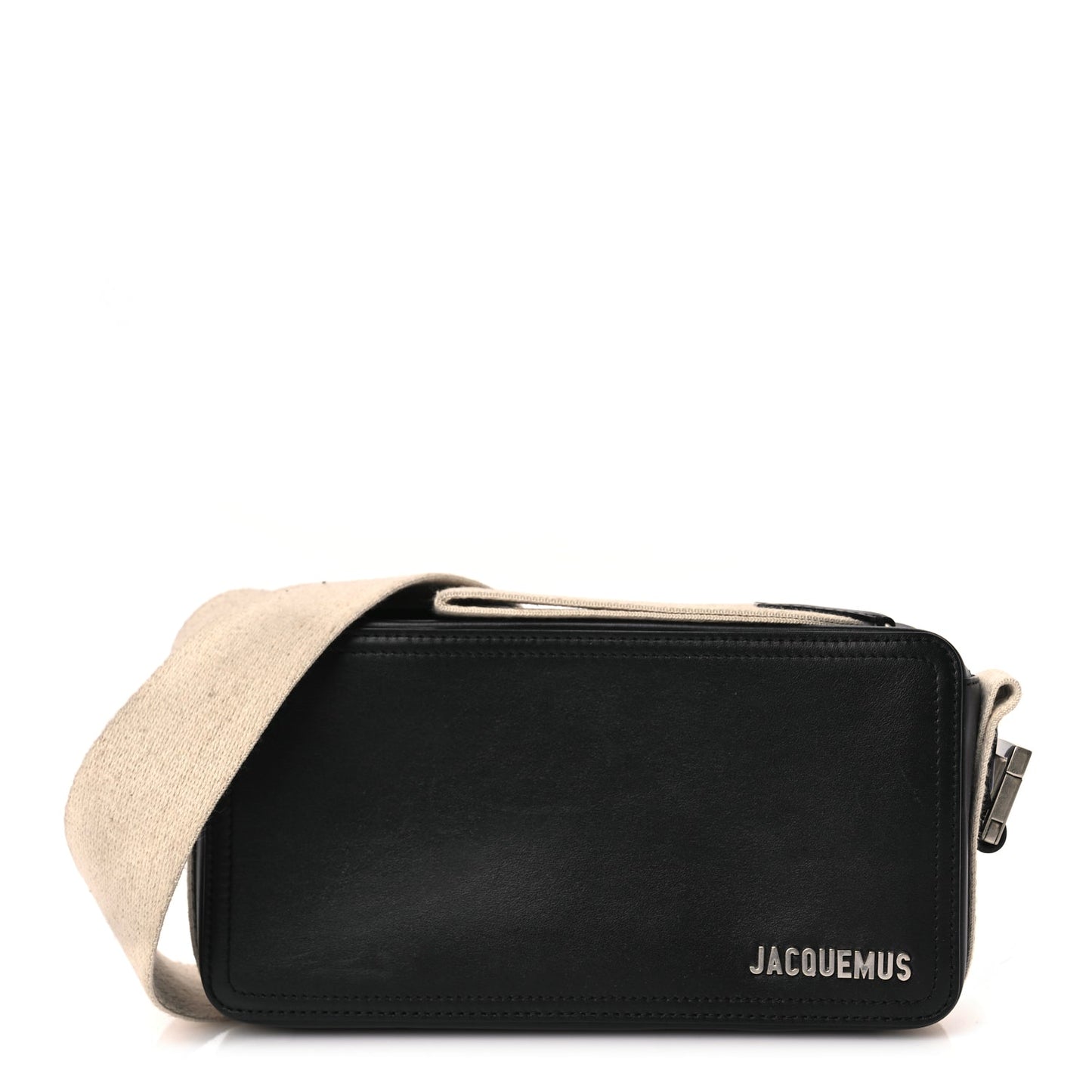 Jacquemus  Smooth Calfskin Le Cuerda Horizontal Black