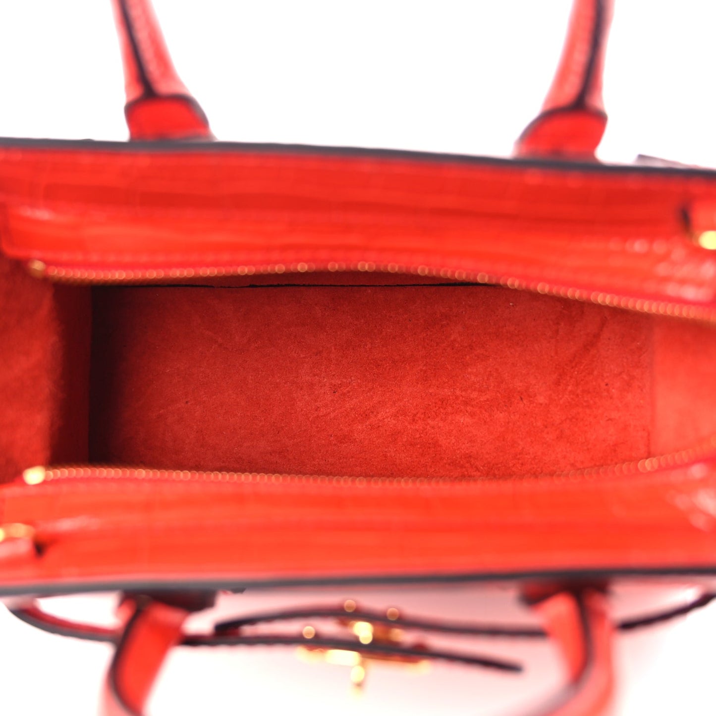 Mulberry Crocodile Embossed Micro Zipped Bayswater Hibiscus Red