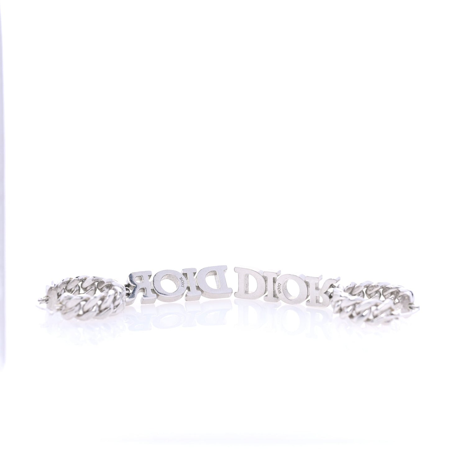 Christian Dior Crystal Dio(r)evolution Logo Hoop Drop Earrings  Silver