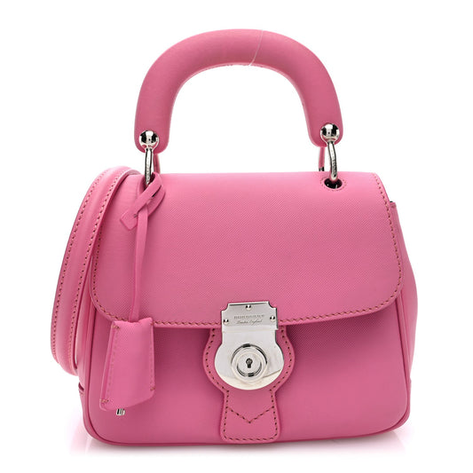 Burberry Trench Calfskin Small DK88 Top Handle Bag Rose Pink