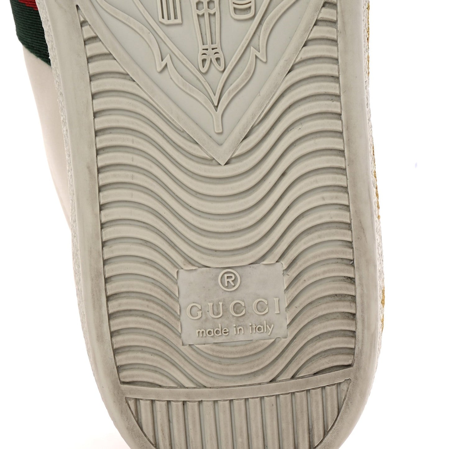 Gucci X SEGA Calfskin Ayers Web Guccy Womens Ace Sneakers 37 White