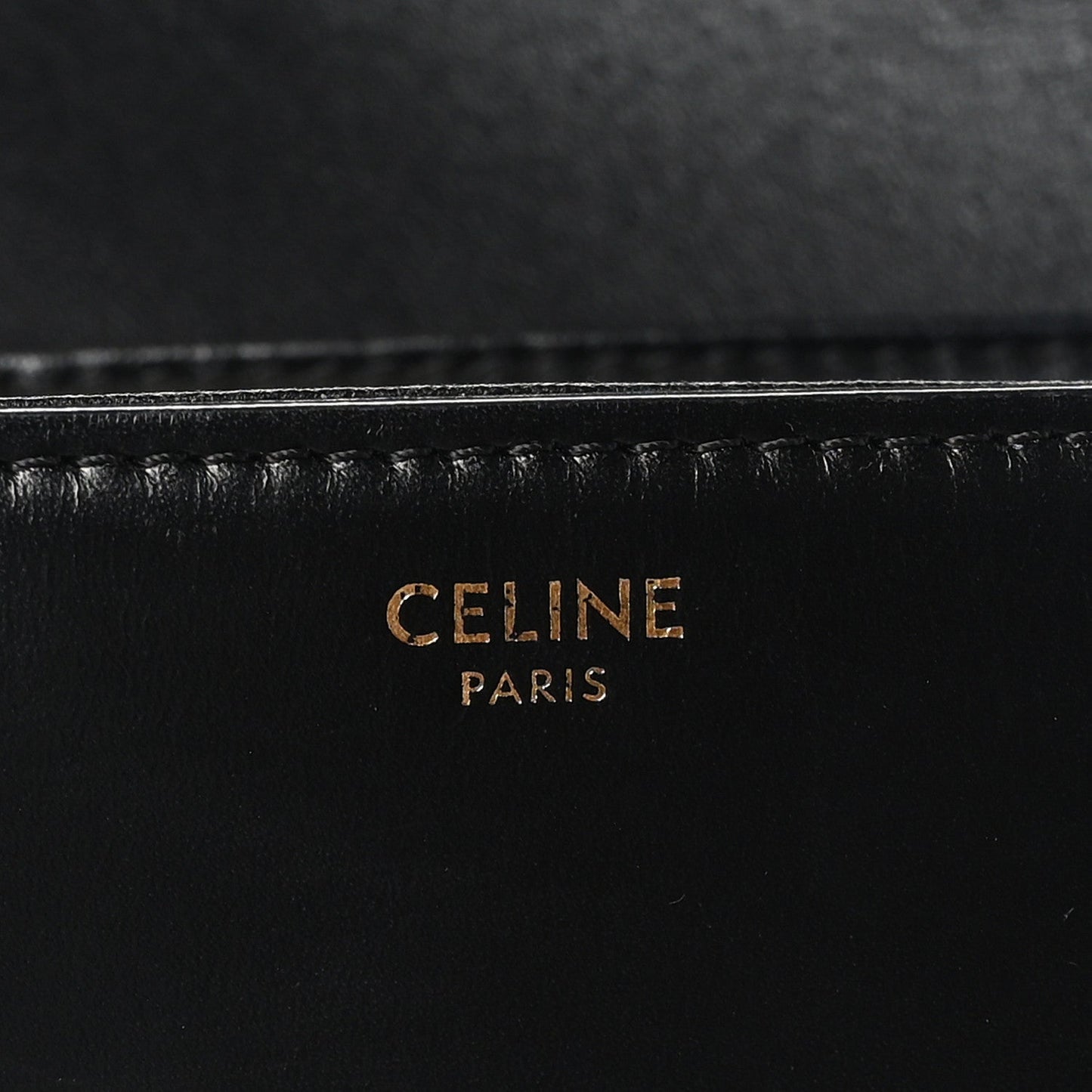 Celine Shiny Calfskin Teen Triomphe Black