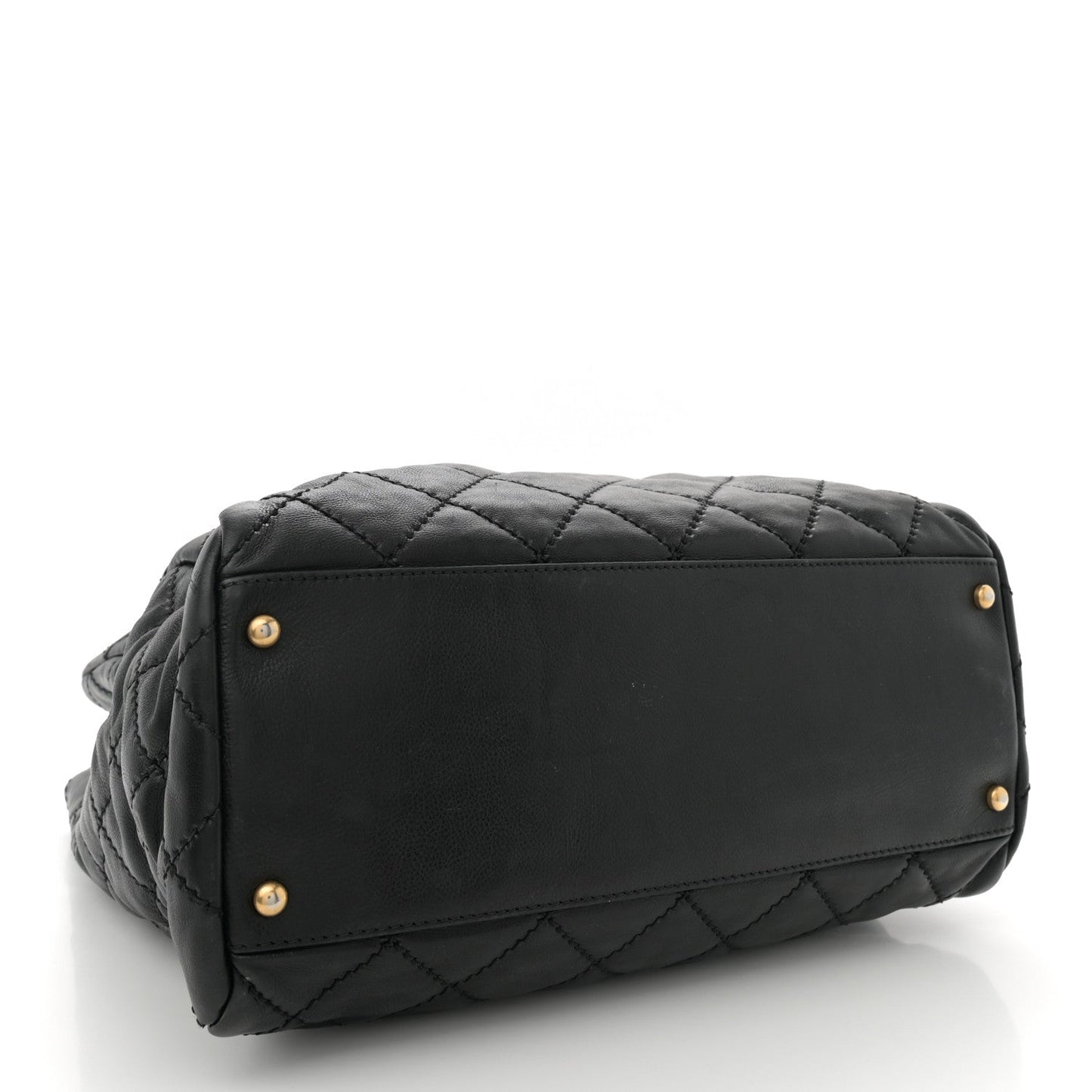 Chanel Calfskin Quilted Large Retro Chain Tote Black