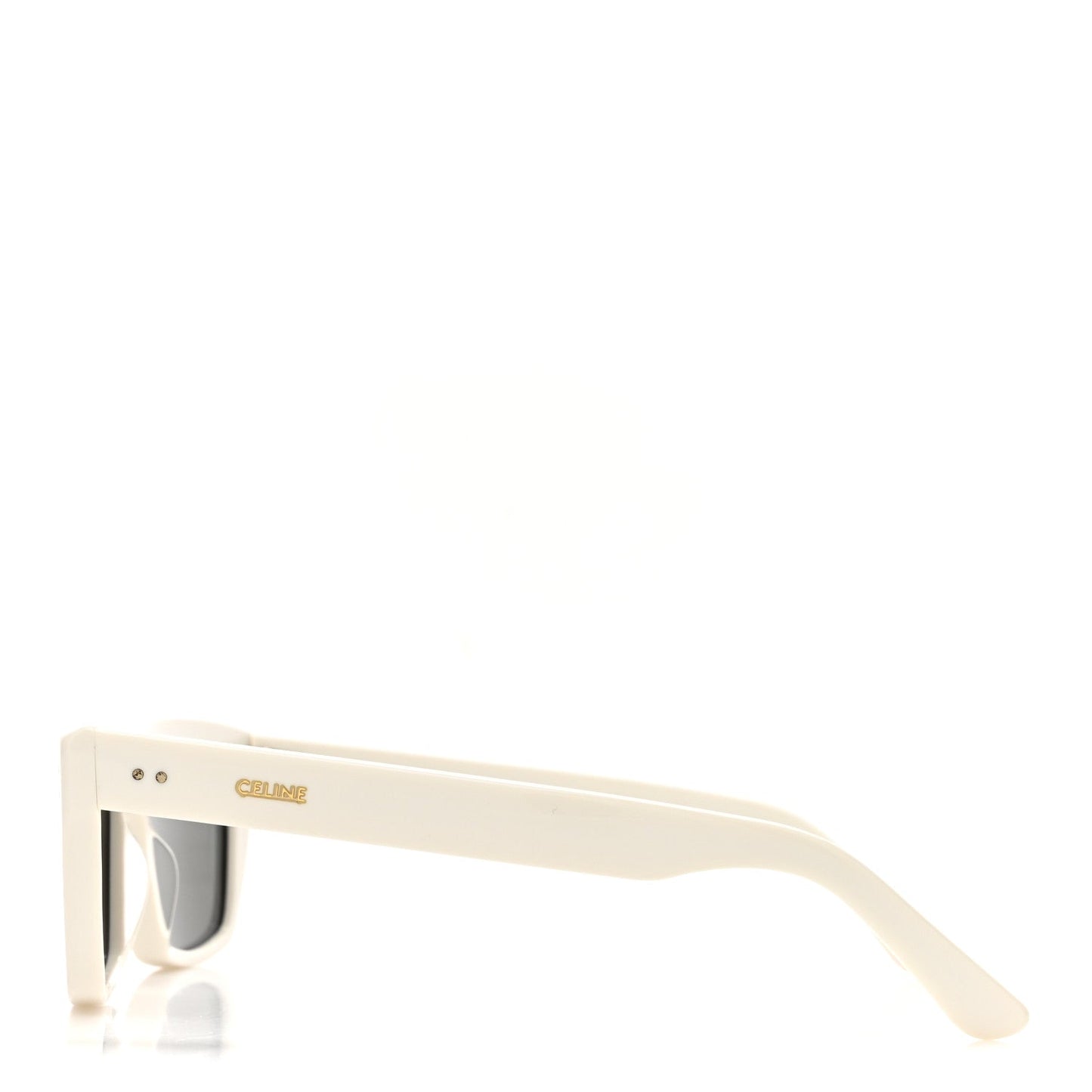 Celine Acetate Polarized Rectangular Sunglasses CL40060I White