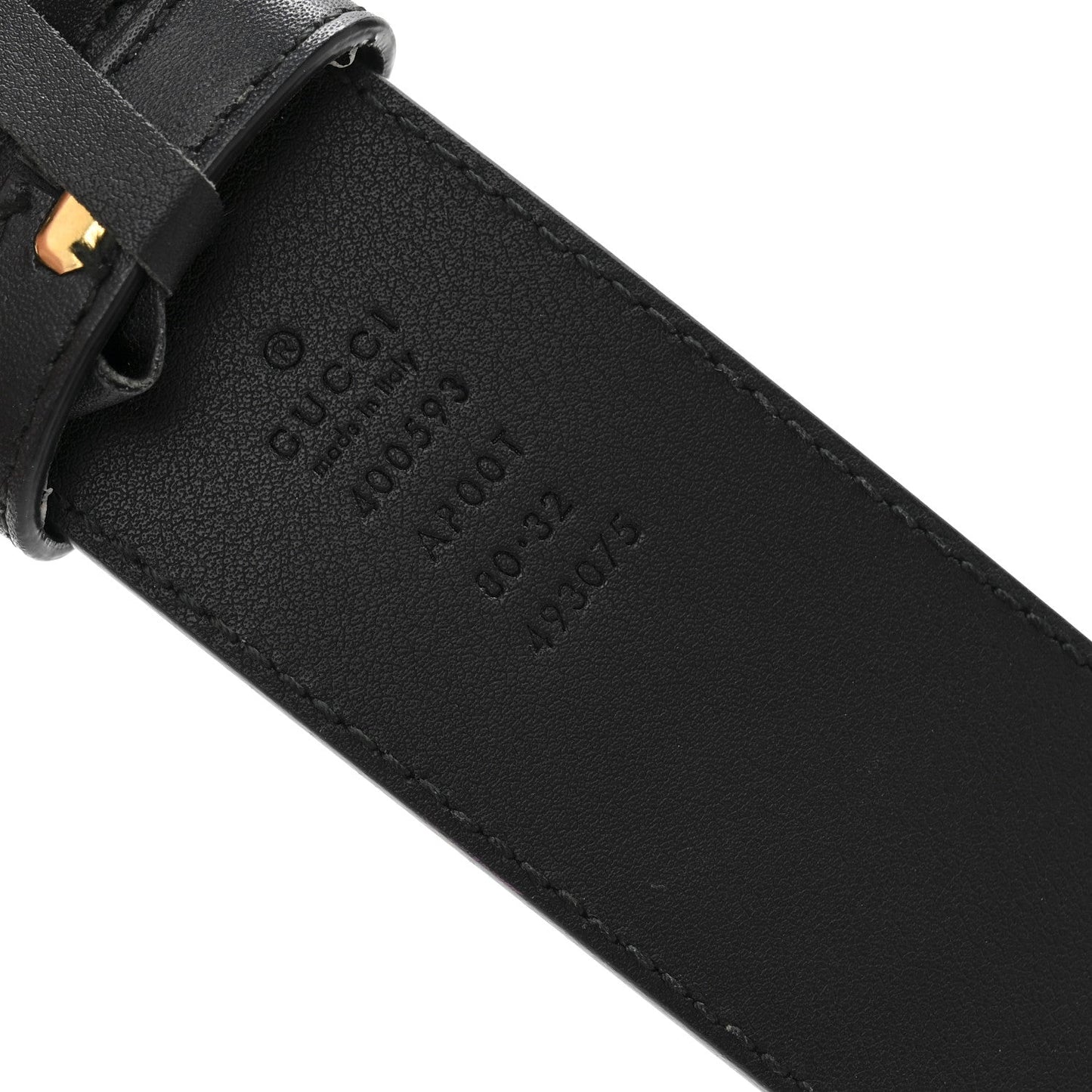 Gucci Calfskin Double G 40mm Belt 80 32 Black