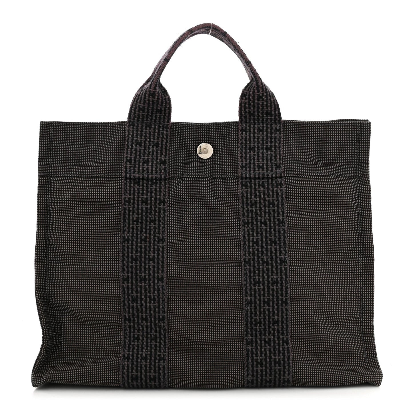 Hermes Canvas Herline PM Tote Grey