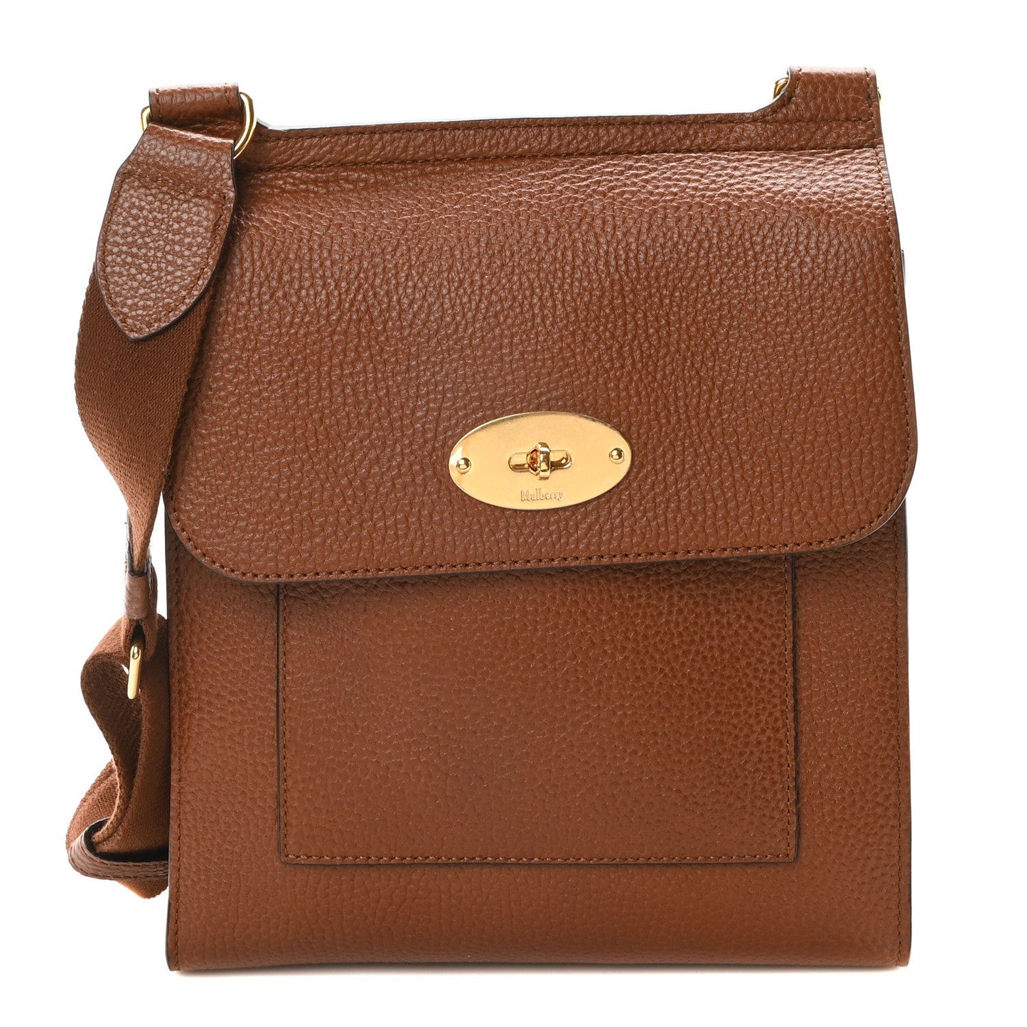 Mulberry Grain Calfskin New Antony Messenger Crossbody Oak