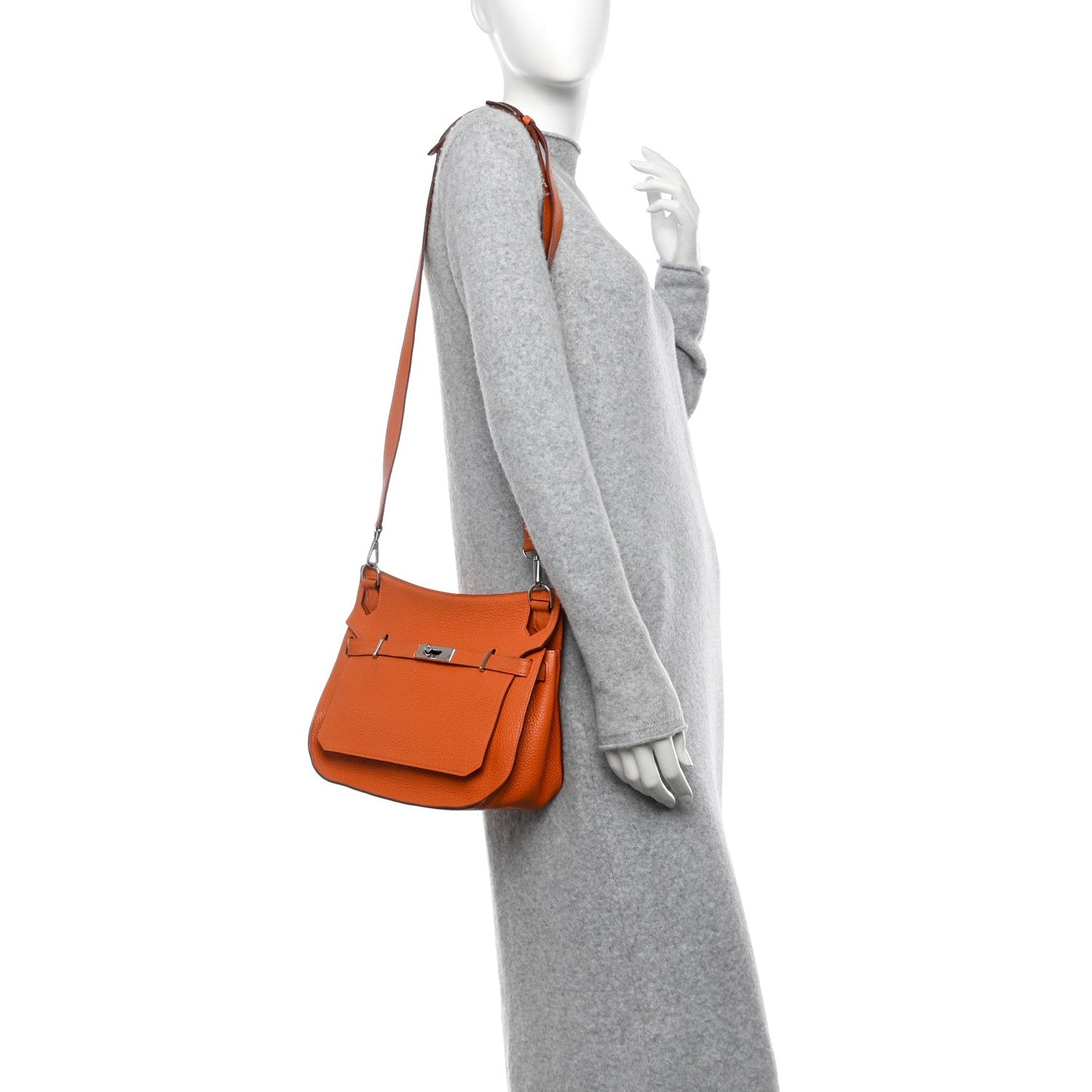 Hermes Taurillon Clemence Jypsiere 28 Orange