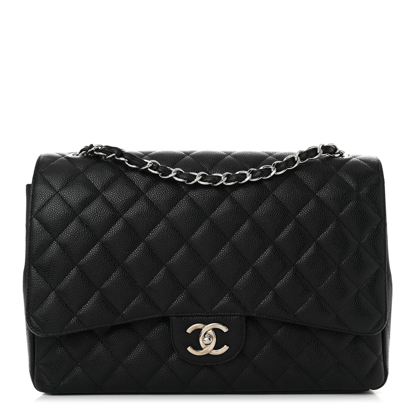 Chanel Caviar Quilted Maxi Double Flap Black