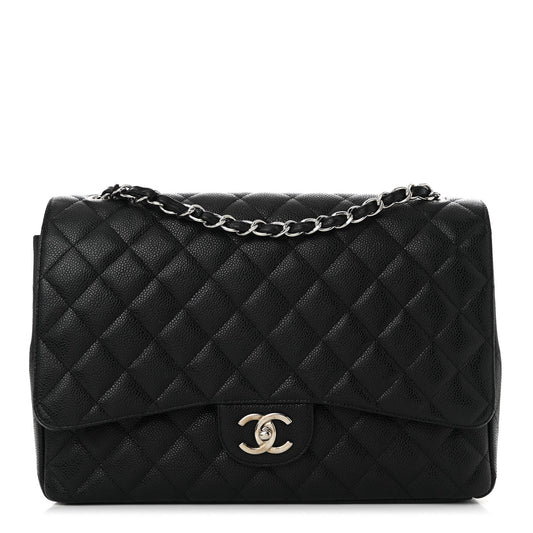 Chanel Caviar Quilted Maxi Double Flap Black