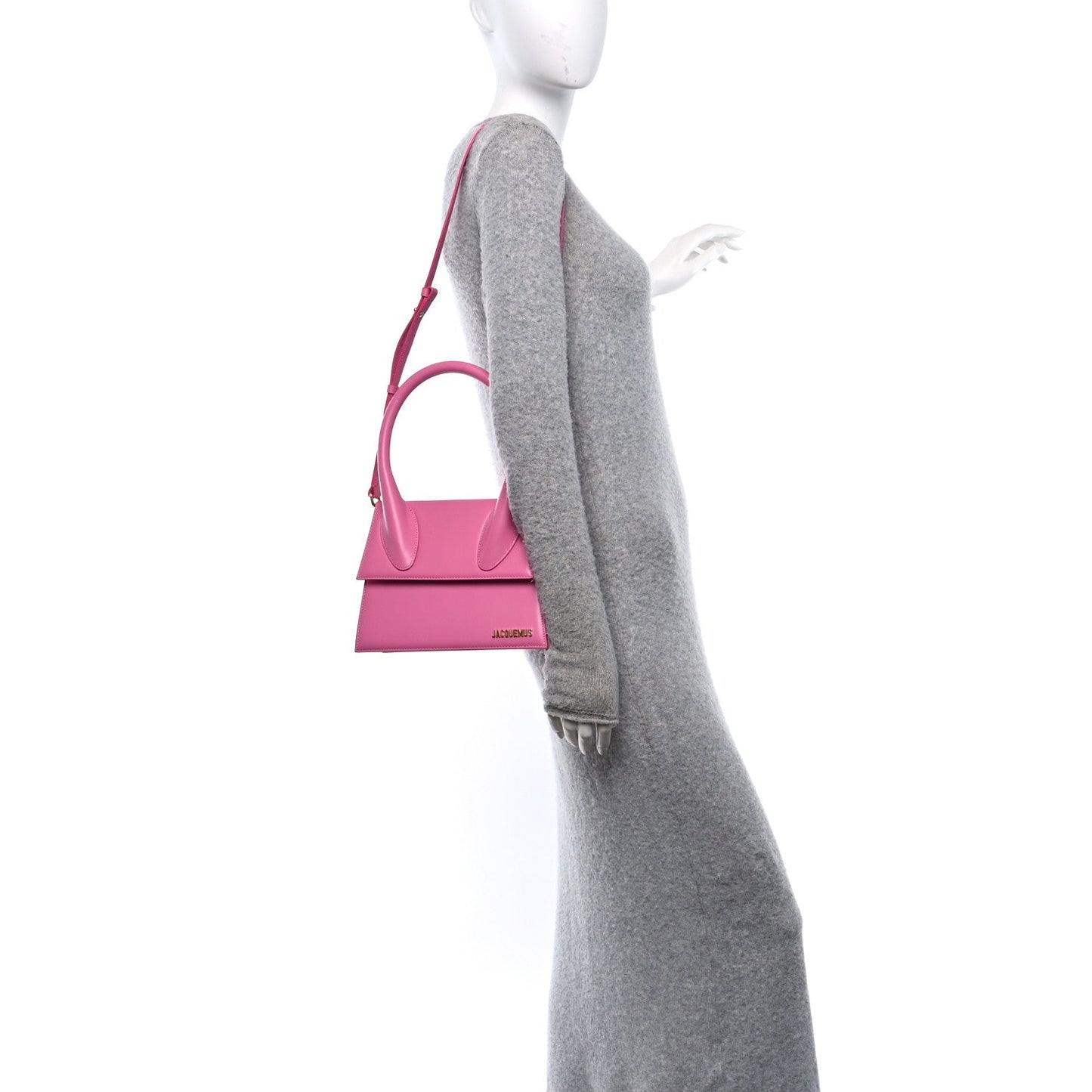 Jacquemus Smooth Calfskin Le Grand Chiquito Light Pink