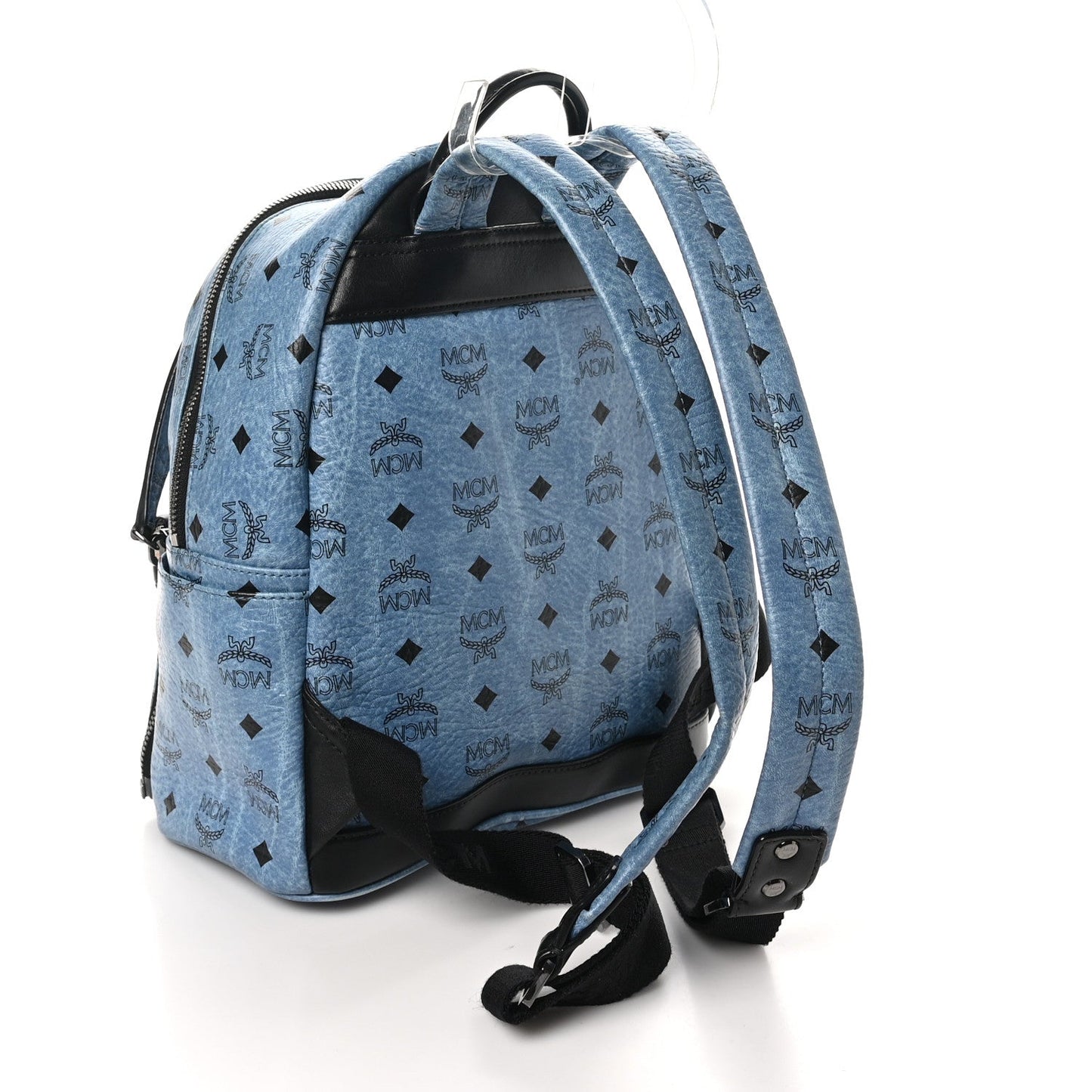 MCM MCM Visetos Studded Small Dual Stark Backpack Denim
