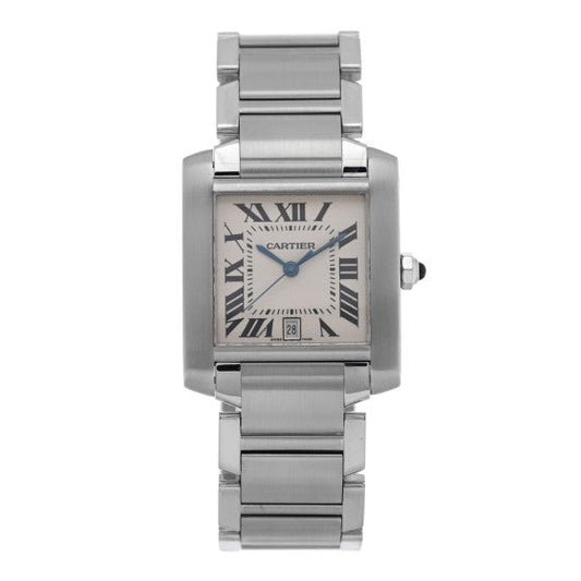 Cartier Stainless Steel 28mm Tank Francaise Automatic Watch