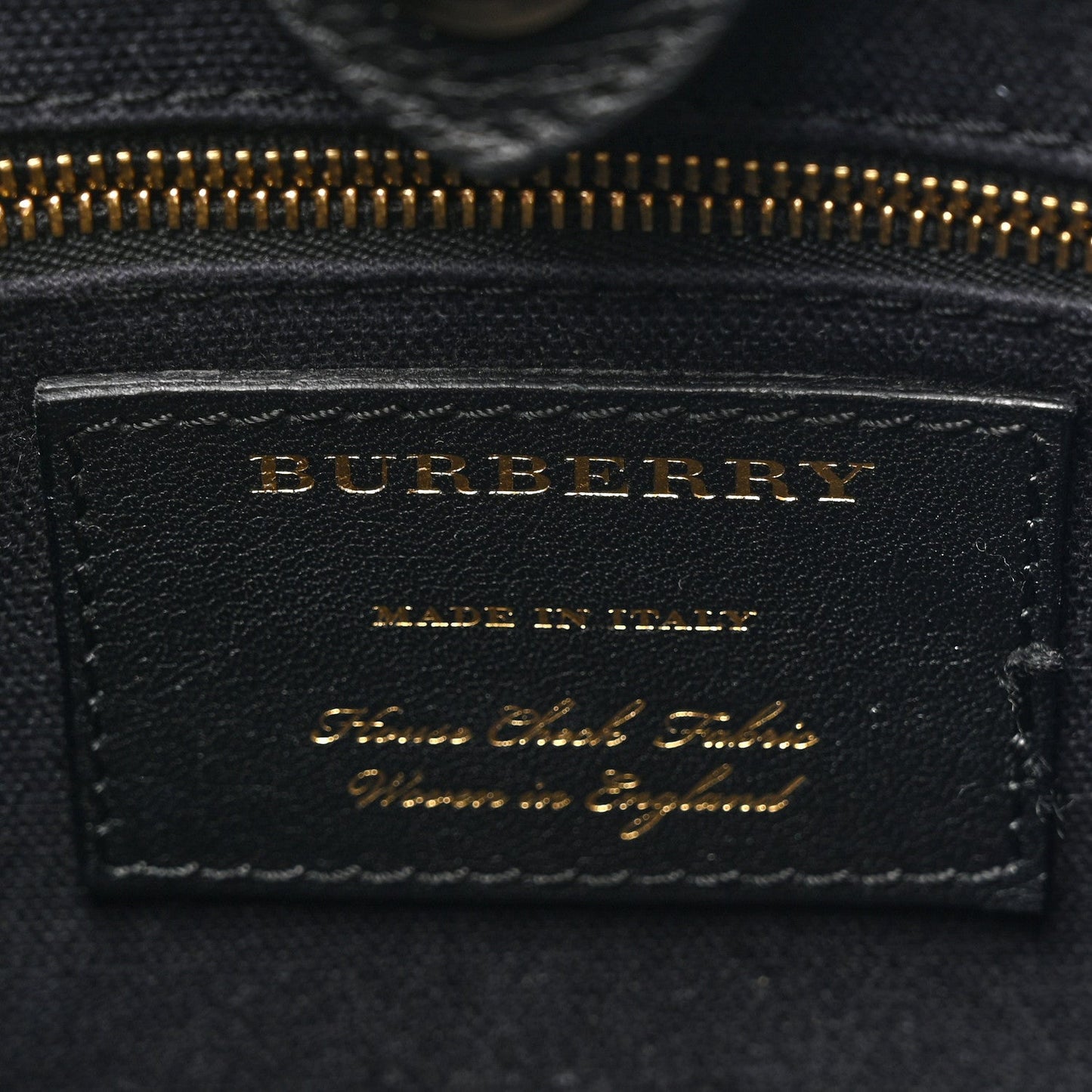 Burberry Derby Calfskin House Check Small Banner Tote Black