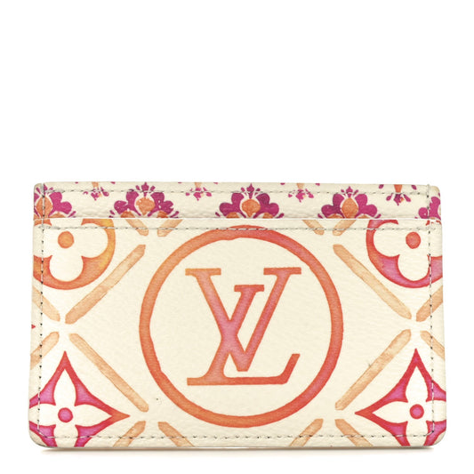 Louis Vuitton Monogram Tiles By The Pool Card Holder Coral