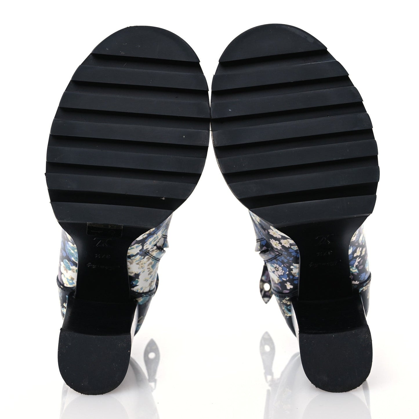 Louis Vuitton Calfskin Floral Star Trail Ankle Boots Black