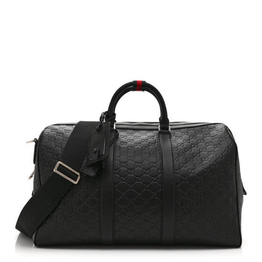 Gucci Guccissima GG Emblem Medium Duffle Bag Black