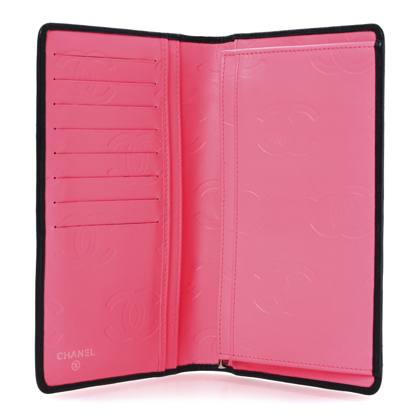 Chanel Calfskin Quilted Cambon Yen Wallet Black