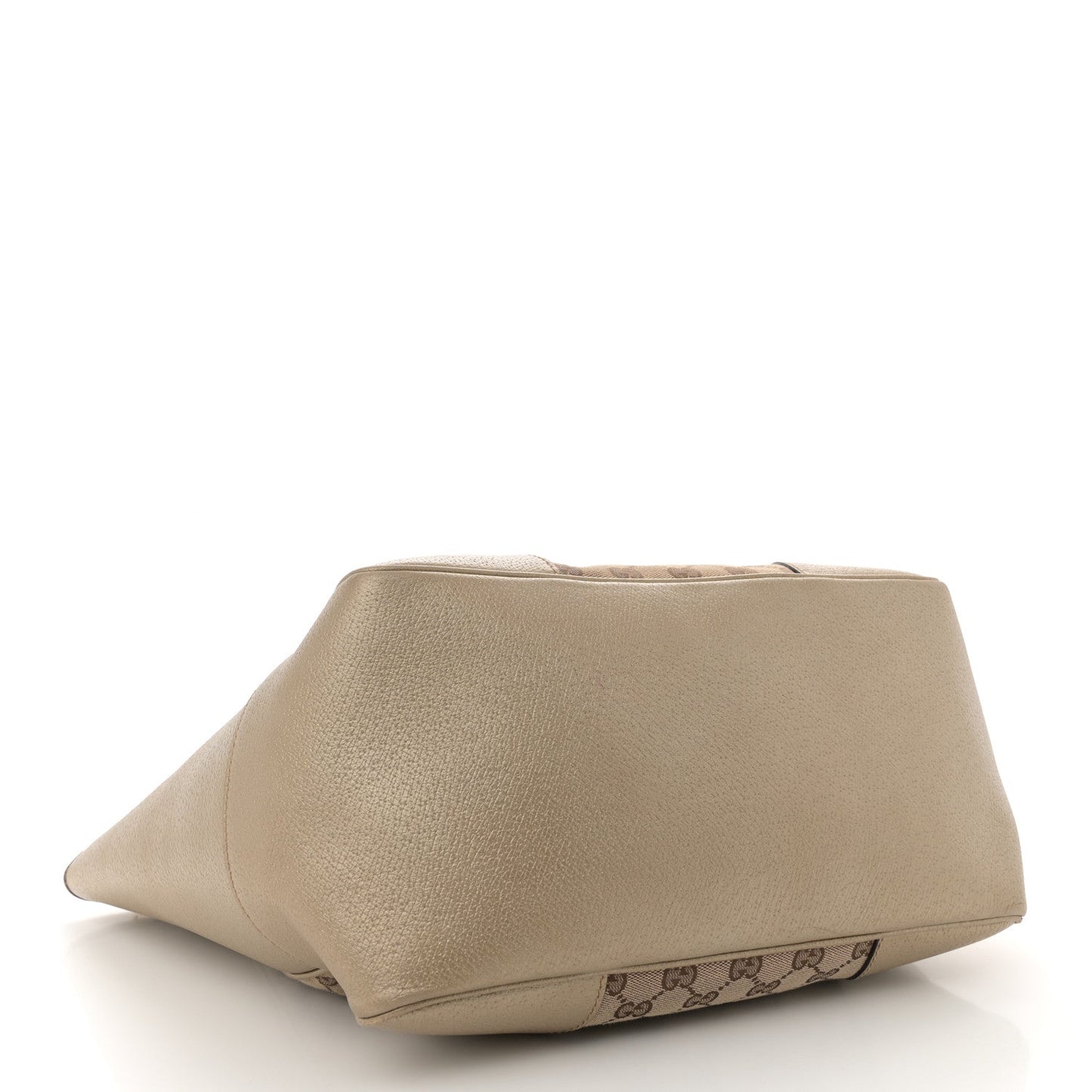 Gucci Monogram Medium Bree Zippered Tote Beige Golden Beige