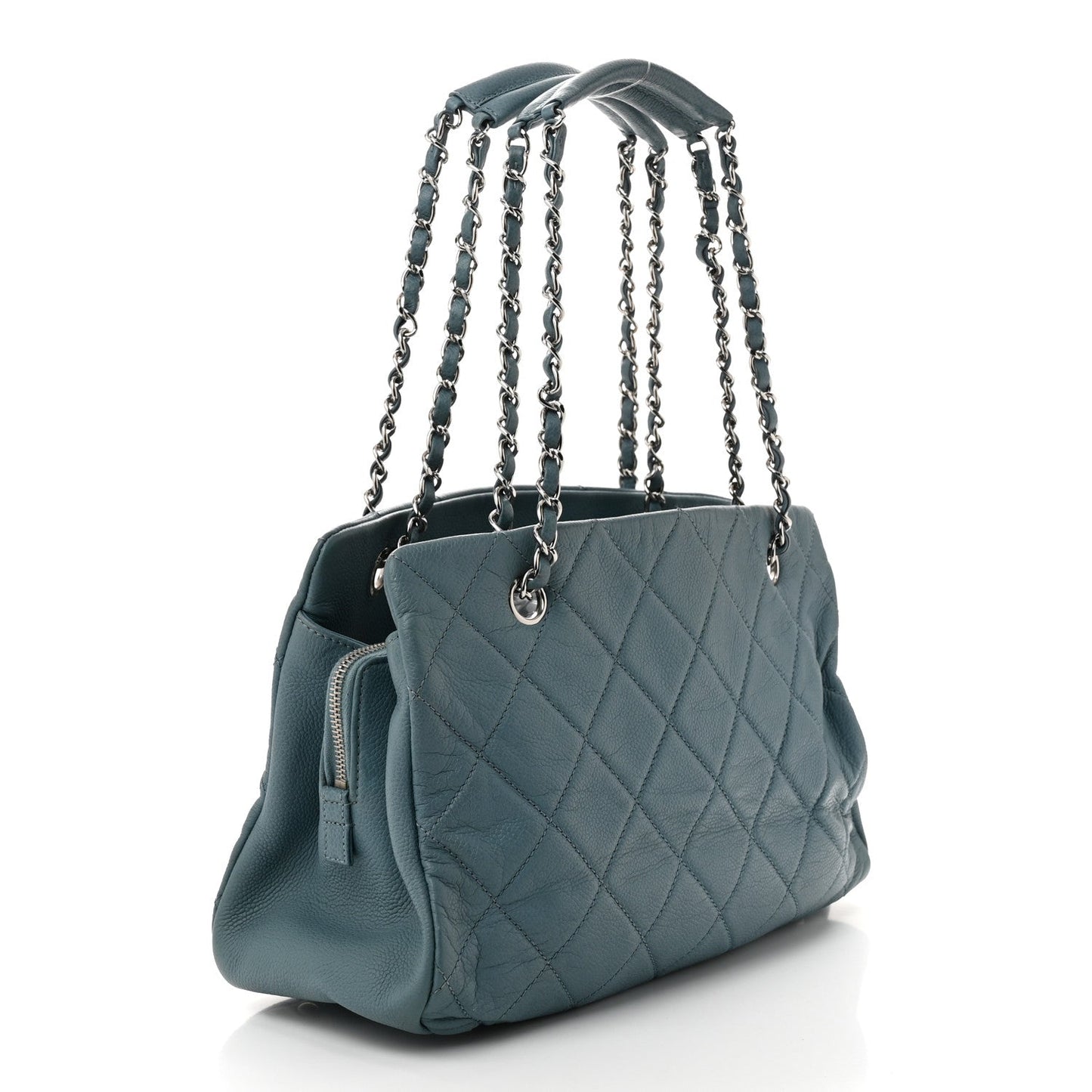 Chanel Caviar Quilted Timeless CC Tote Blue