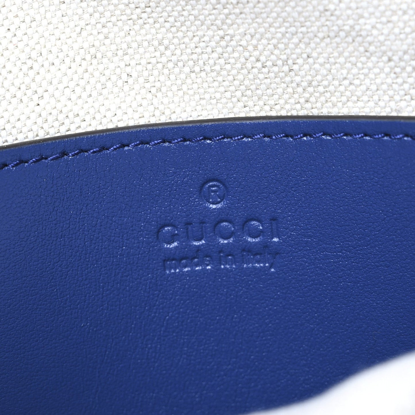 Gucci Calfskin GG Tennis Embossed Sling Backpack Blue