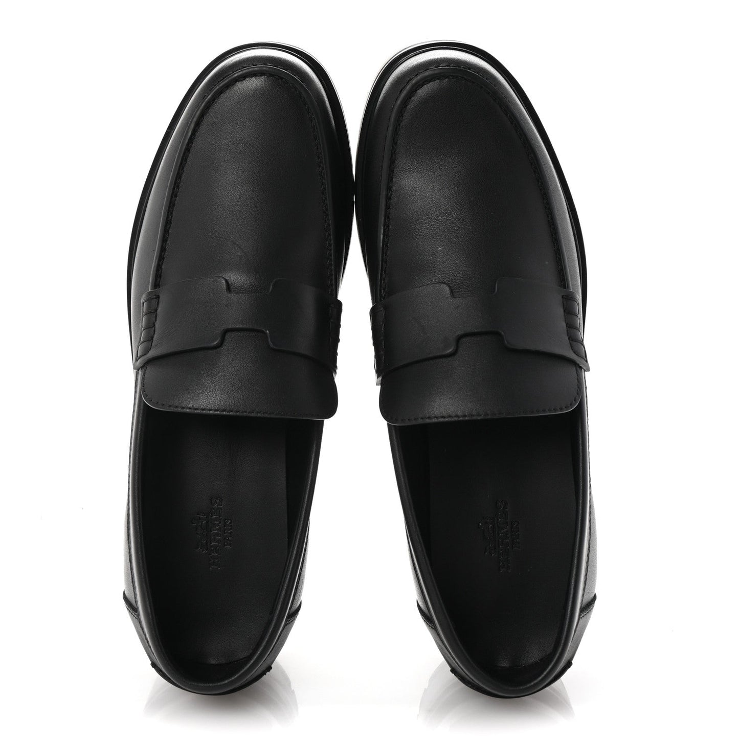 Hermes Calfskin Ivy Loafer 38 Black
