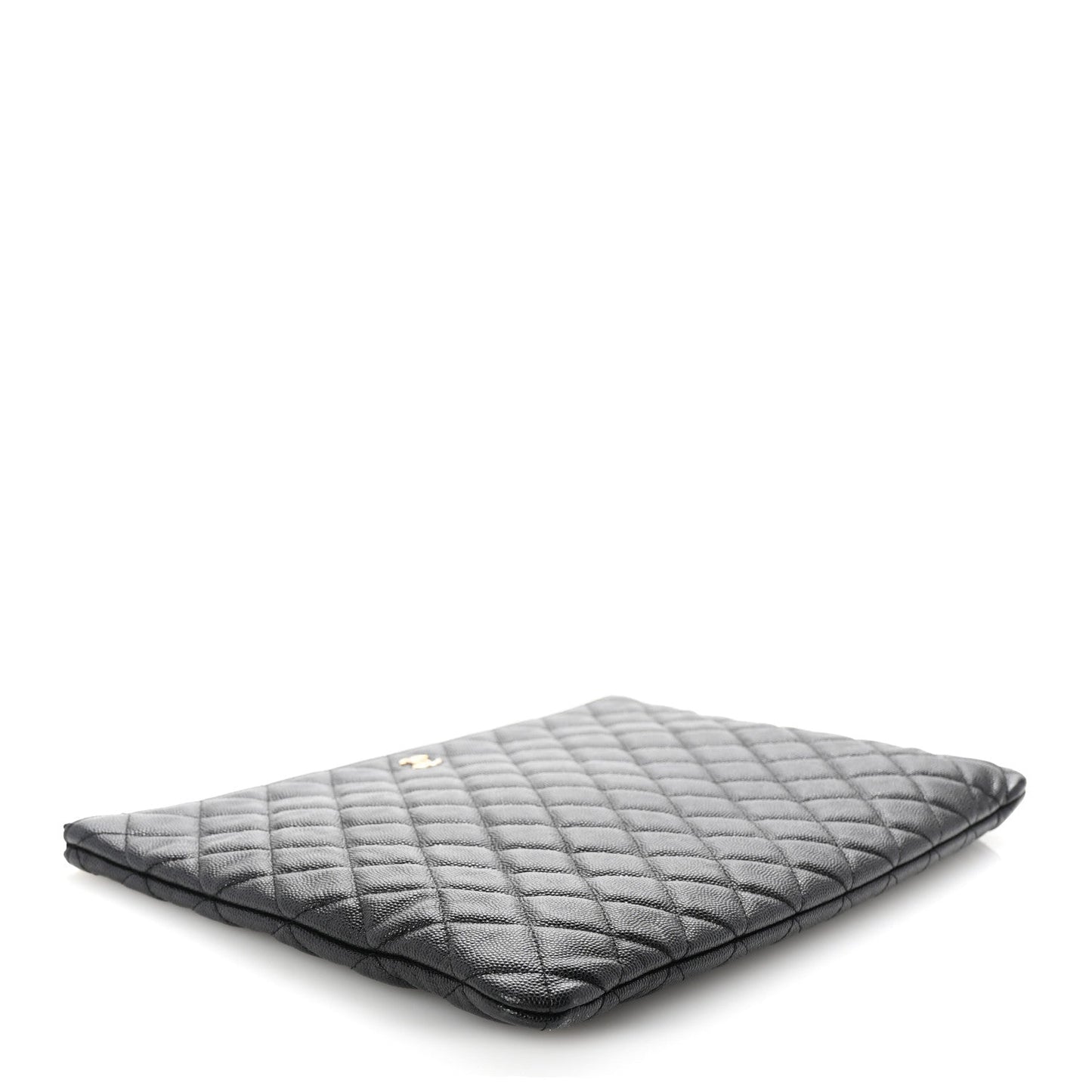 Chanel Caviar Quilted Large Cosmetic Case Black
