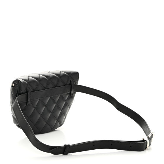Chanel Calfskin Quilted Waist Belt Bag Black