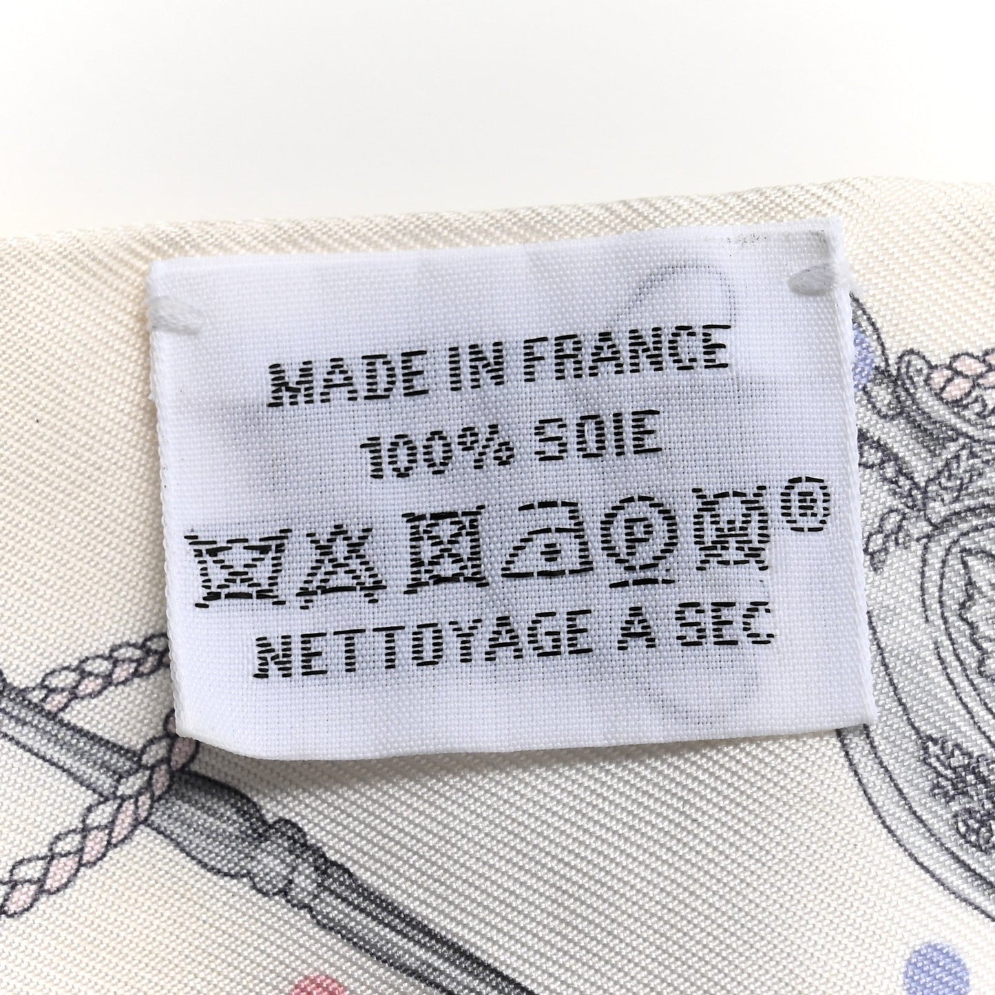 Hermes Silk Les Cles A Pois Twilly White Gris Acier