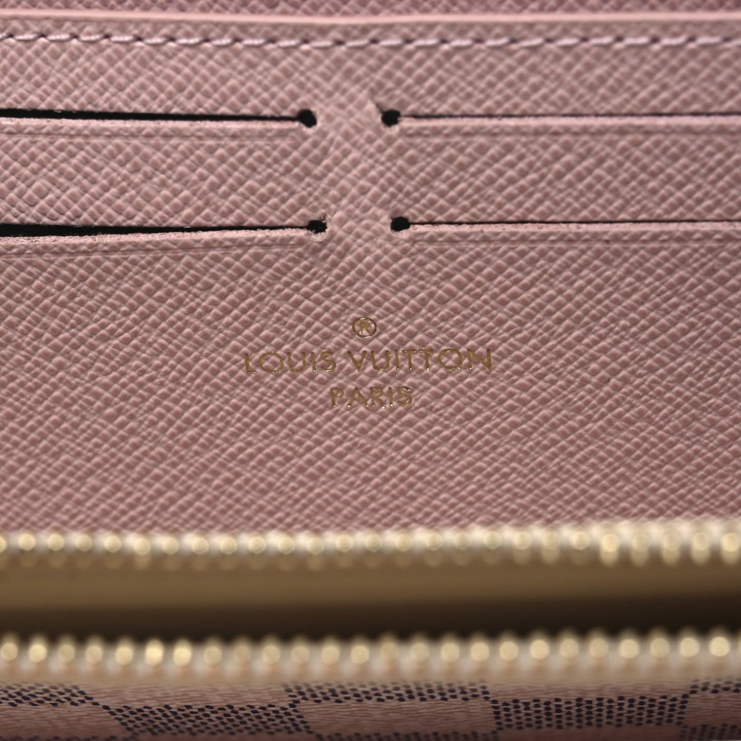 Louis Vuitton Damier Azur Clemence Wallet Rose Ballerine