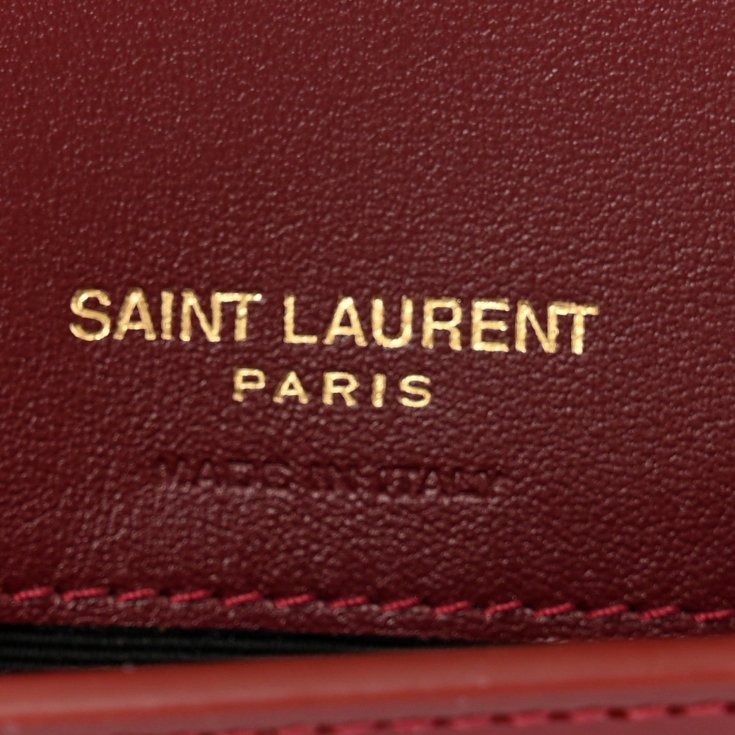 Saint Laurent Patent Monogram Phone Holder Crossbody Chataigne