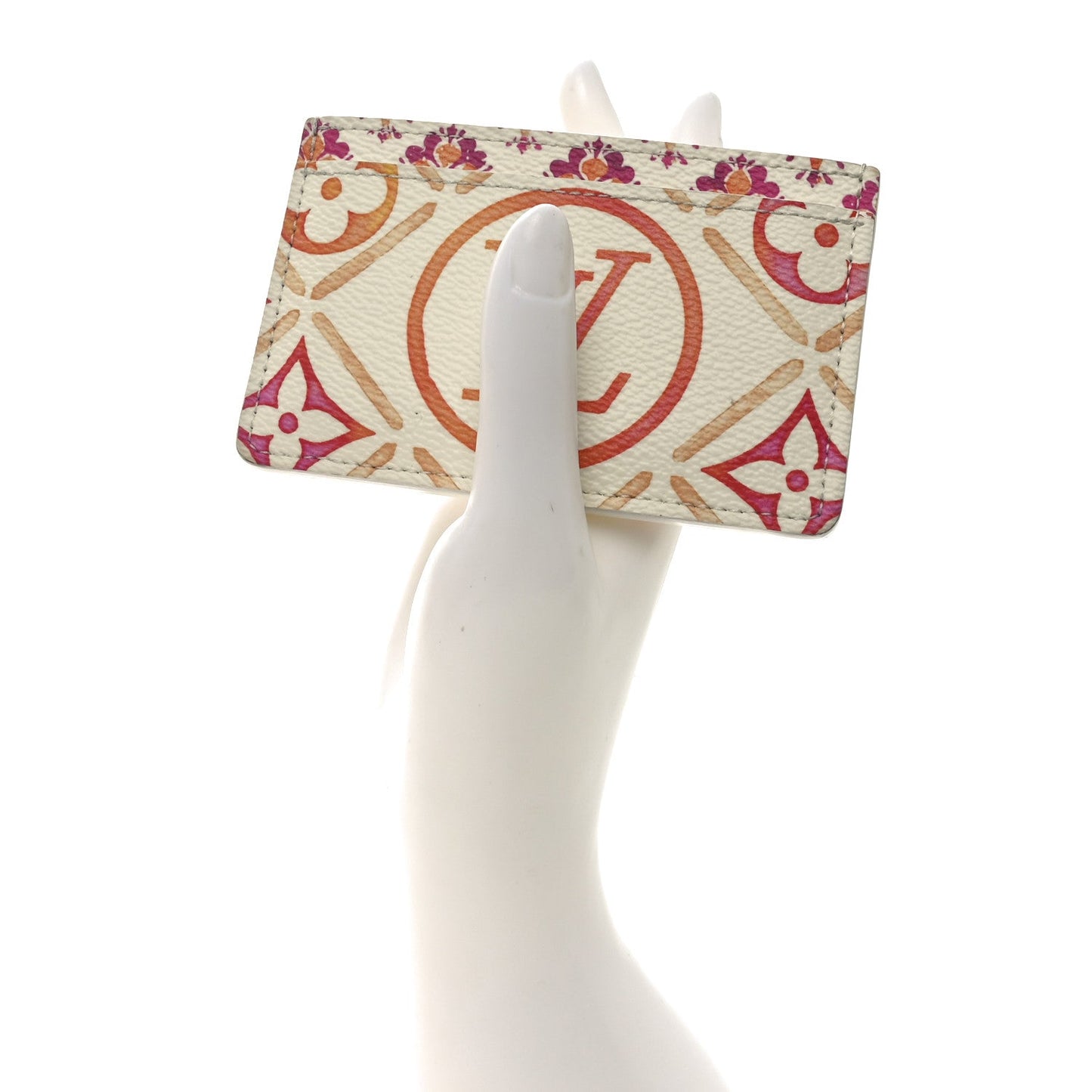 Louis Vuitton Monogram Tiles By The Pool Card Holder Coral