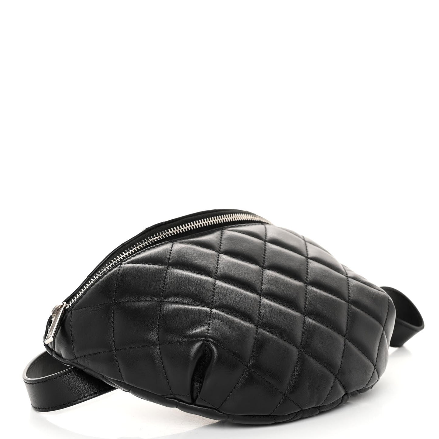 Chanel Calfskin Quilted Waist Belt Bag Black