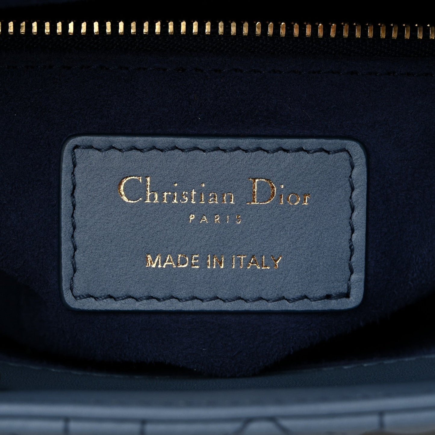 Christian Dior Lambskin Cannage Gradient Small My ABCDior Lady Dior Indigo Blue
