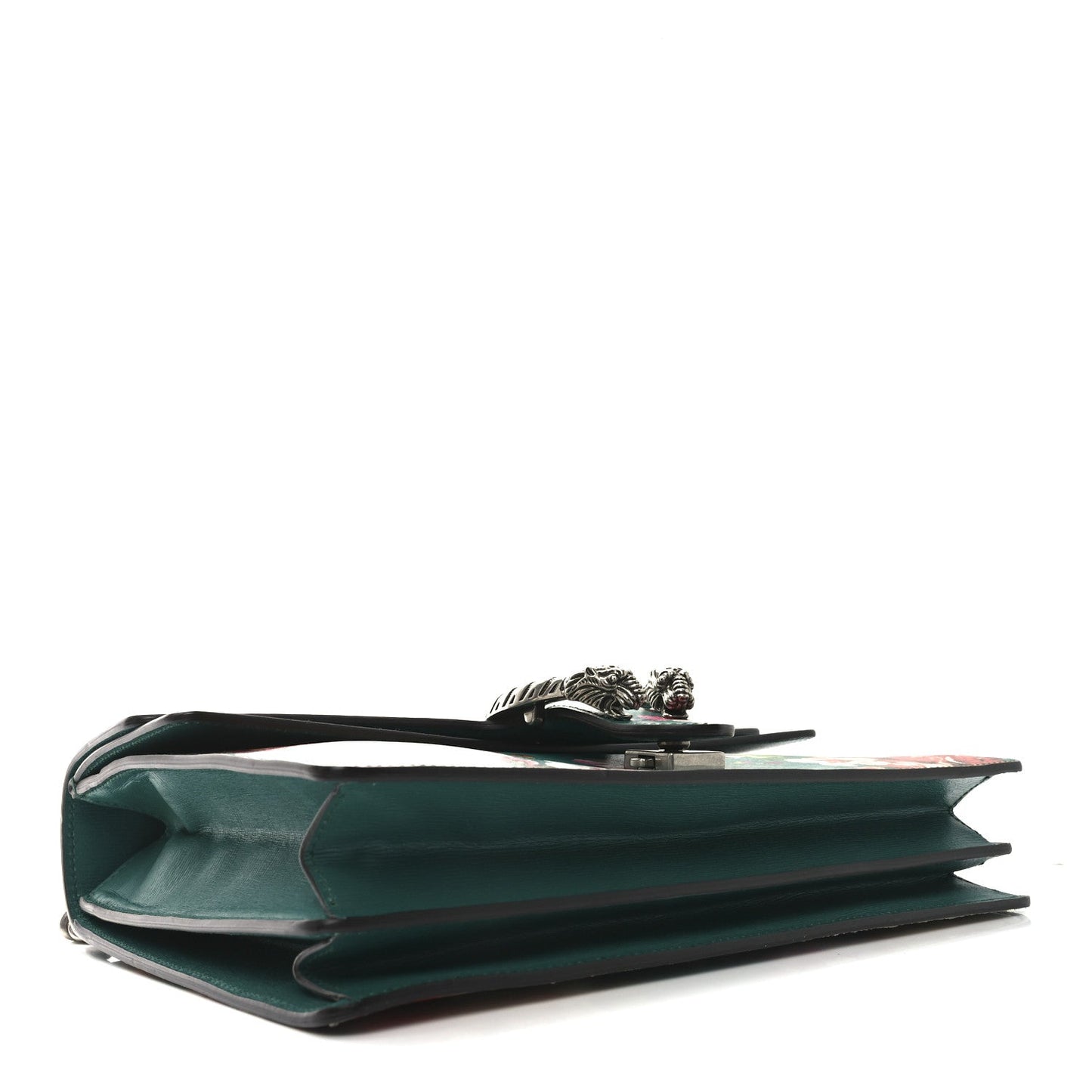 Gucci Calfskin Blooms Print Medium Dionysus Shoulder Bag Bright Emerald Multicolor
