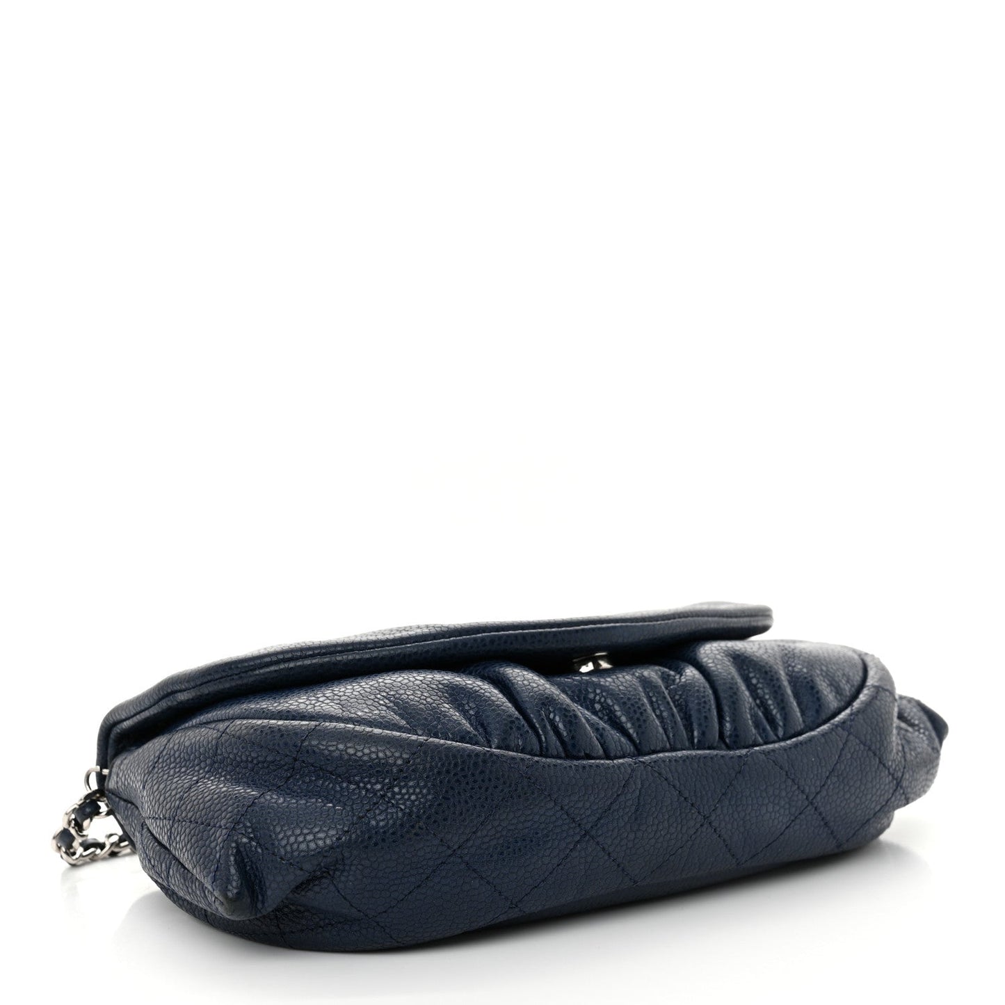 Chanel Caviar Half Moon Wallet On Chain WOC Navy