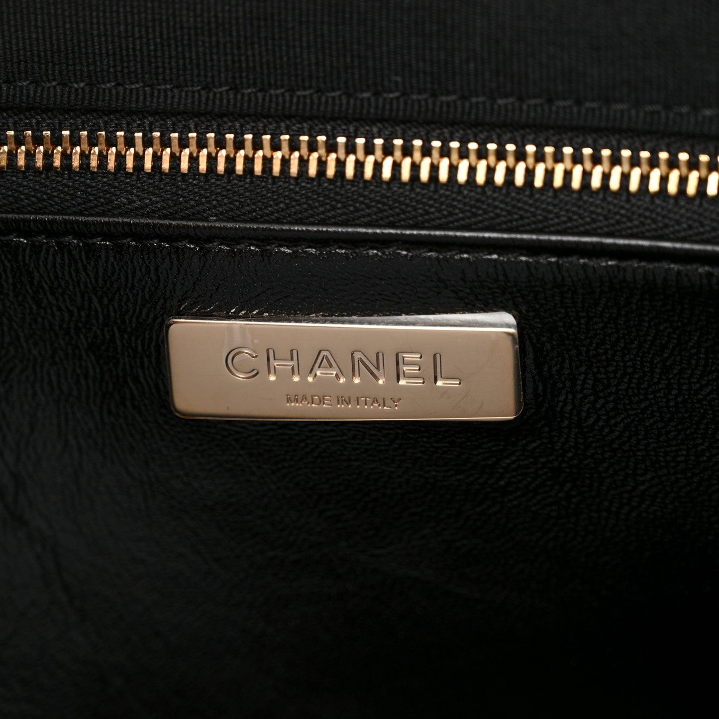 Chanel Shiny Lambskin Quilted 31 Shopping Bag Black