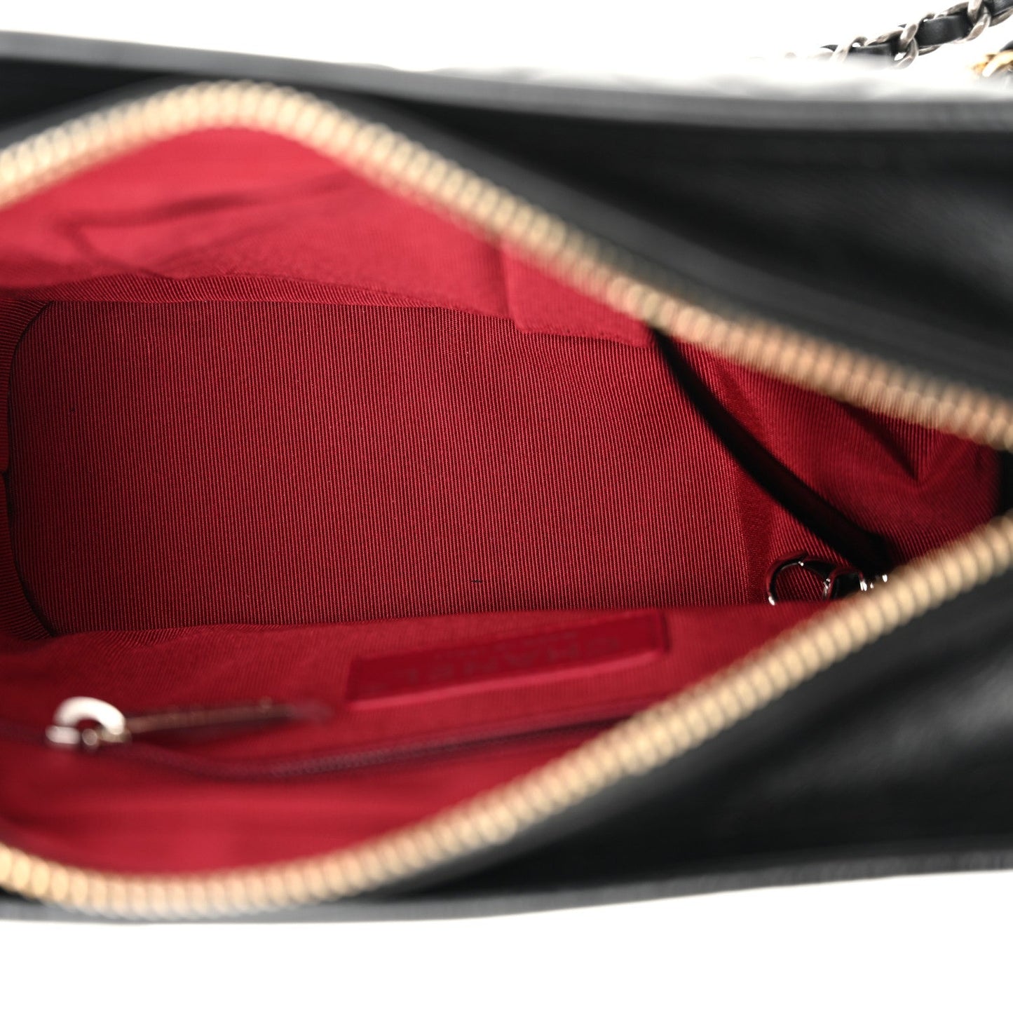 Chanel Aged Calfskin Quilted Small Gabrielle Hobo Black